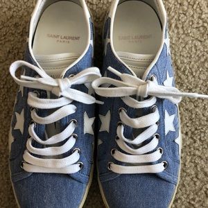 Saint Laurant denim sneakers